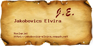 Jakobovics Elvira névjegykártya